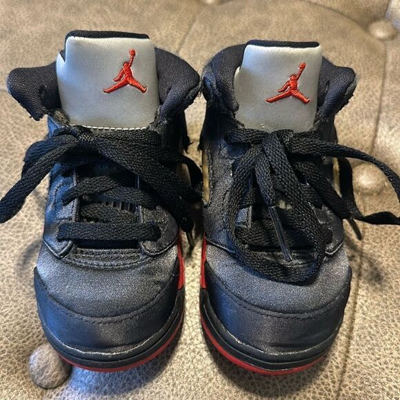 Nike Air Jordan 5 Retro TD Black/University Red Toddler Size 6C - Picture 1 of 3